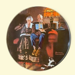 Norman Rockwell Limited Editionof Evening’s Ease Collectors Plate